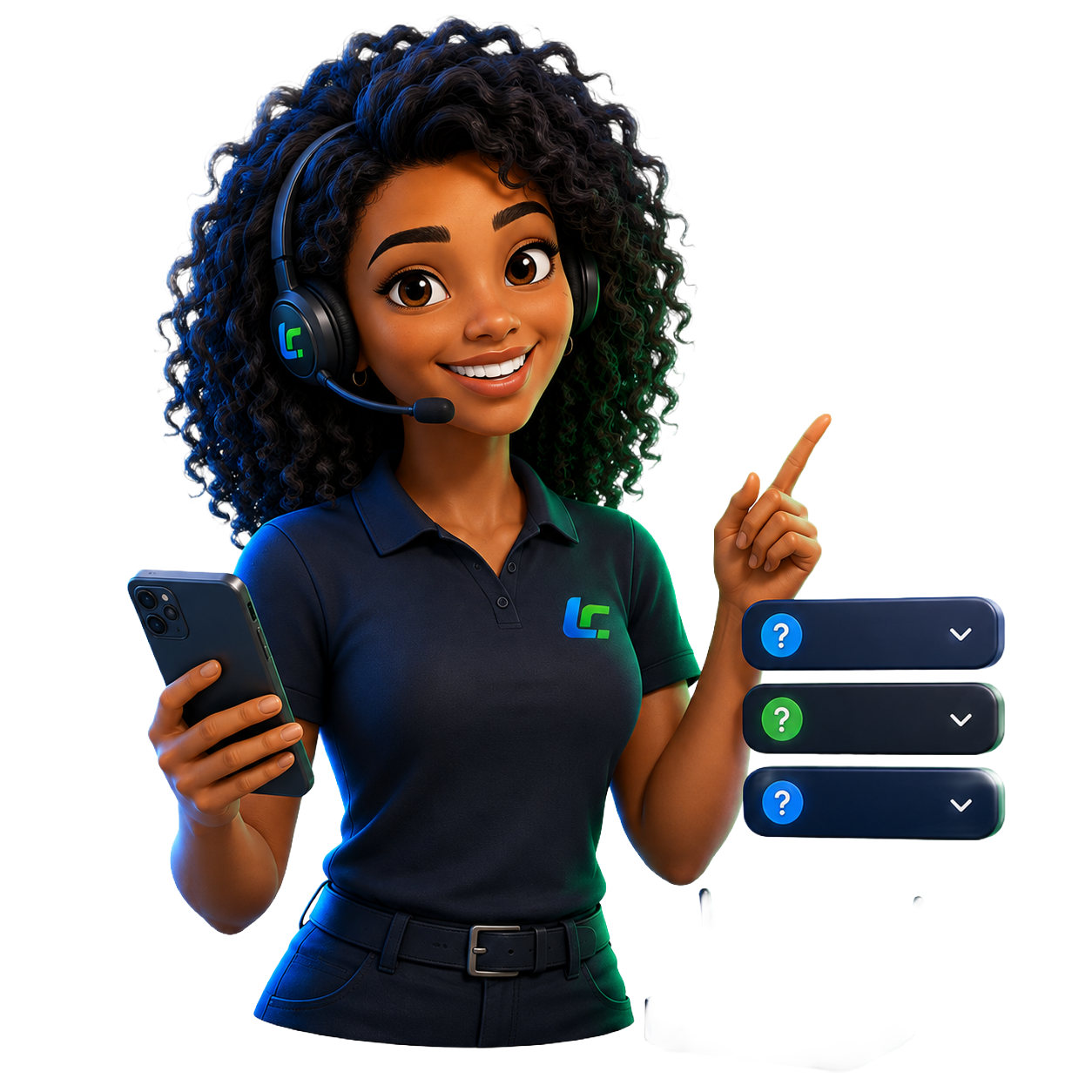 Atendente da Link Connect pronta para tirar suas dúvidas